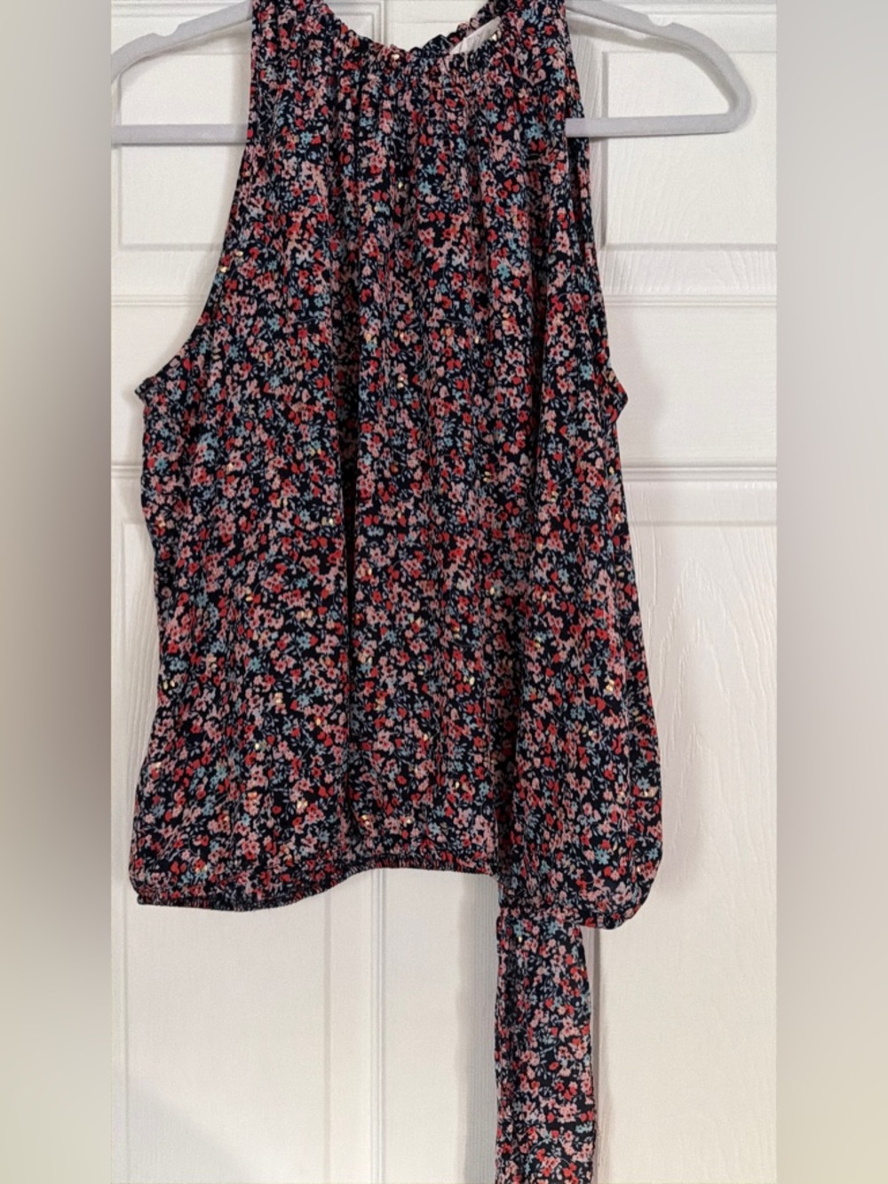 Sienna Sky Navy Floral Tie-Back Camisole with Pink Accents